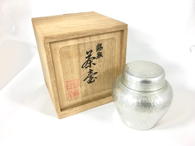 錫半造 本錫茶壺 骨董品 - 容器